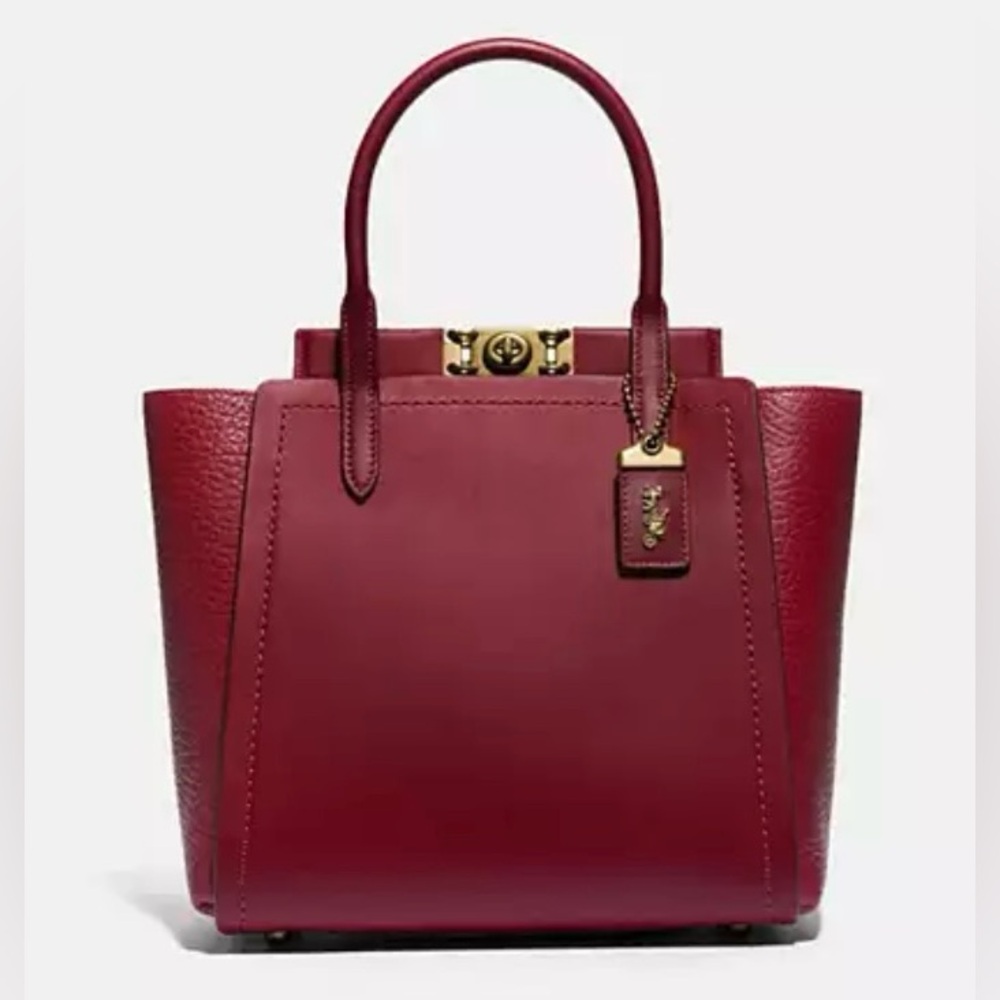 COACH TROUPE TOTE/DEEP RED